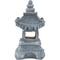 13" Solar Powered LED Pagoda Outdoor Garden Statue